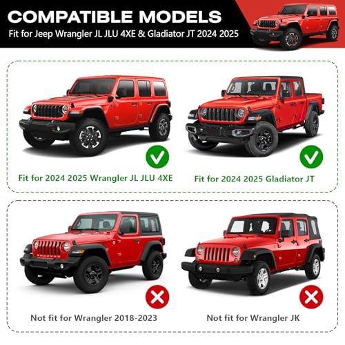 Image of 1797 Grab Bar Tray fit for 2024 2025 Jeep Wrangler JL JLU 4XE Gladiator JT Accessories Interior Passenger Handle Storage Box Organizer