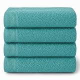 NOVOTEXTIL Toallas Lavabo 50x100 cm – Juego de 4 Toallas de Mano 100% Algodón...