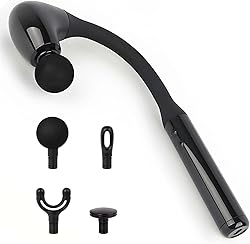 EWENYS Pistola de Automasaje para Espalda con Mango Extendido en Forma de J, 5 Niveles de Tejido Profundo Masaje Muscular Portátill para Cabeza/Espalda/Cuello/Hombros/Cintura