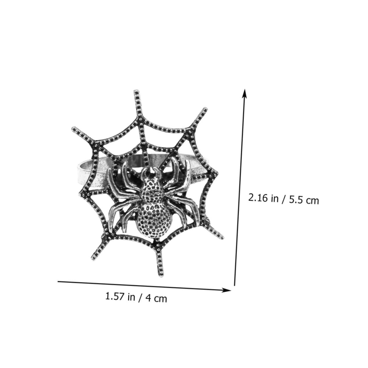 TOPBATHY STK Spinne Serviettenring Dekorationszubehör Für Halloween-Partys Halloween- Schwarze Tischdeko Halloween-serviettenschnalle Spinnen Serviettenringe Geisterspinne Legierung