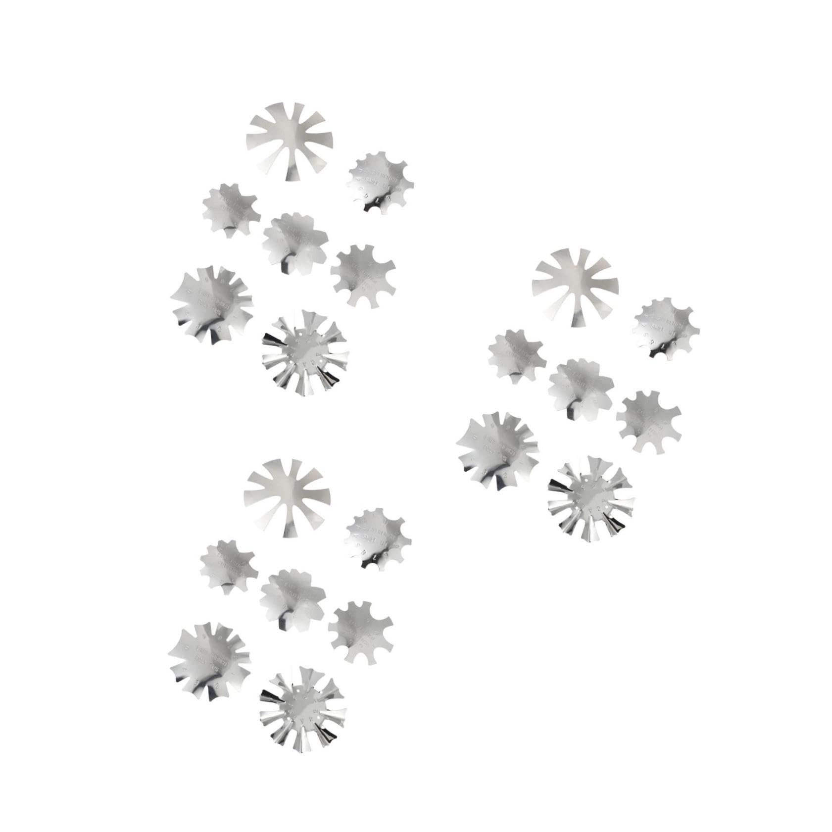 Healeved 21piezas Plantillas De Manicura De Inoxidable Para Diseño De Uñas Herramienta De Corte Para Arte De Uñas Plantillas Francesas y Estilo