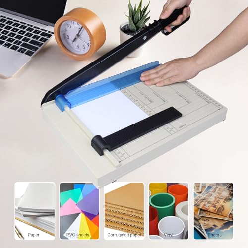 Paper Cutter, Paper Cutting Machine, 12 "A4 Cutting Length, 10 Sheet Capacity, with Safety Protection Device and Blade Lock, Suitable for Office, School or Commercial usePaper Cutt image 1