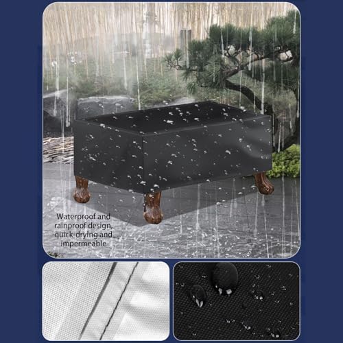 Waterproof Outdoor Pool Table Cover 10FT/7FT, Heavy-Duty 420D Oxford Fabric with Storage Bag, All-Weather Protection for Indoor/Outdoor Billiard Table Dust Cover(D)