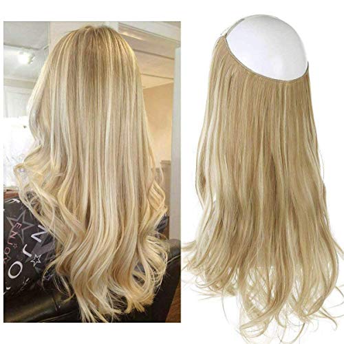 SARLA 14" 16" 18" 4.3oz Synthetic Wavy Halo Hair Extension Natural Hairpieces No
