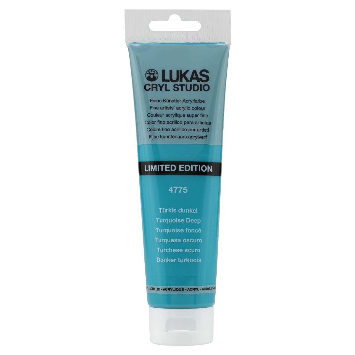 Peinture acrylique Lukas CRYL Studio turquoise profonde tube de 125 ml