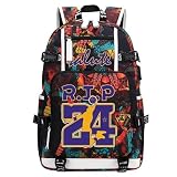 YUNZYUN Mochila multifuncional jogador de basquete Kobe para viagem, estudante, laptop, fãs, livros, para homens e mulheres, Vermelho - 2, One Size, Desporto