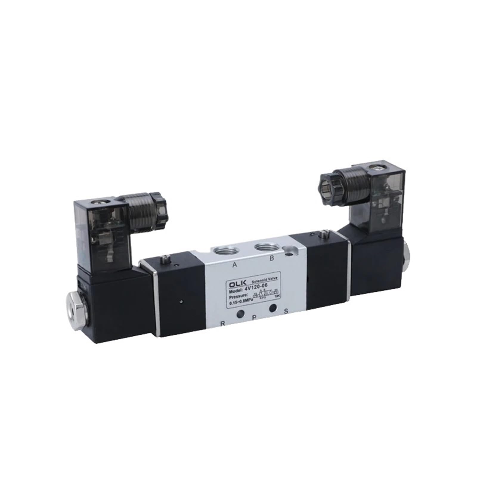 1pcs 4V120-06 Solenoid Valve Double Headed Double Control 5 Way 2 Position Power Down Hold Pneumatic Directional Valve(Only Valve,AC110V)