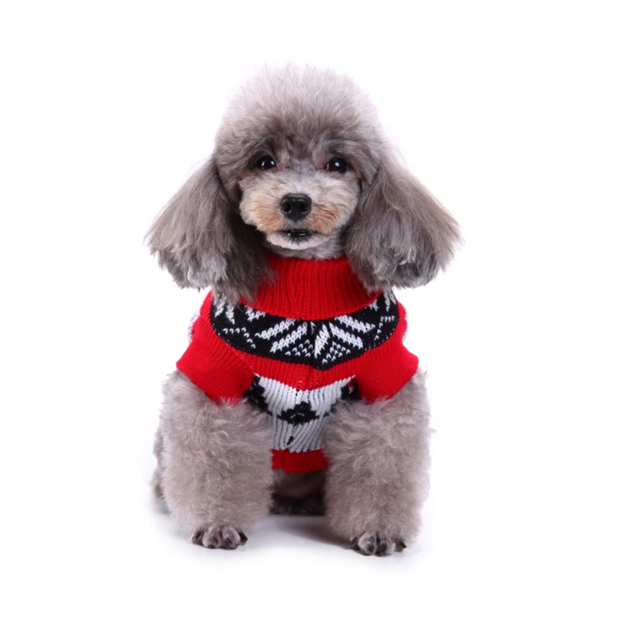 BESPORTBLE 3 Pezzi di Maglione per Animali Domestici Abbigliamento Festivo per Animali Maglione A Collo Alto per Animali Domestici Vestiti Invernali per Cani Maglione Lavorato A Maglia