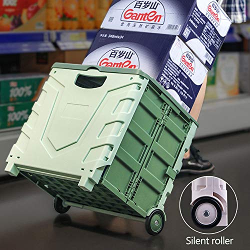 MNSSRN Bequem und Multifunktionswagen, Folding Einkaufswagen, Grocery Einkaufswagen, Kleinwagen, langlebig und robust Haushalts Trolley,Rosa
