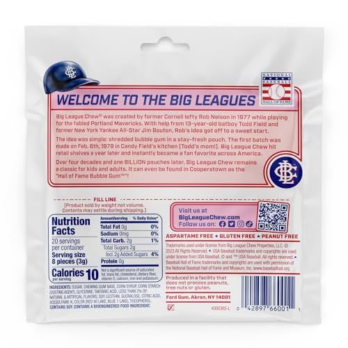 Image of Big League Chew Ground Ball Grape Bubble Gum - Juicy Grape Flavor Explosion | Ideal for Baseball Games, Teams, Concessions, Parties, and More | Pack of 48 Bags (2.12oz Each)