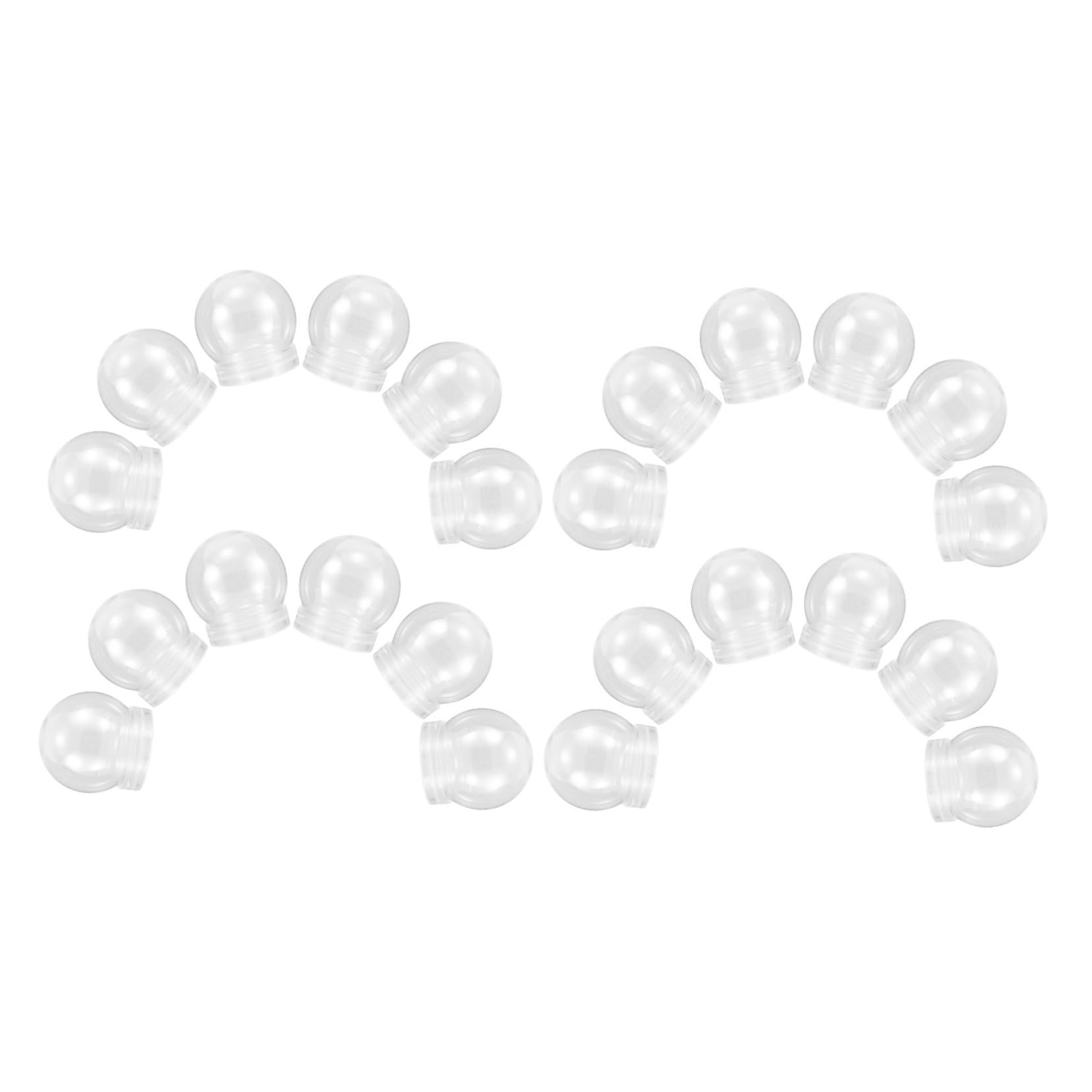 Bolas de nieve de plástico transparente para manualidades y decoración de dulces navideños DIY