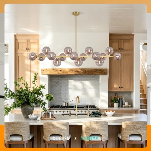 Chandeliers for Dining Room Linear Island Light Mid Century Light Fixture by Knwjmv - Used condition - Image 5