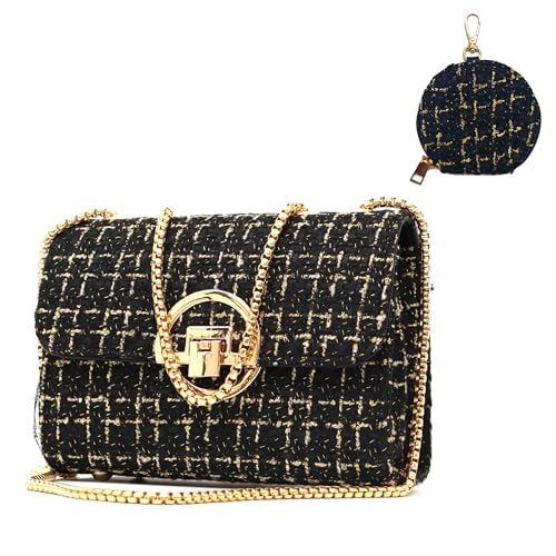Image of Crossbody Purses for Women Leather Small Cross Body Bags Cute Designer Handbags Chain Ladies Shoulder Bags Clutch