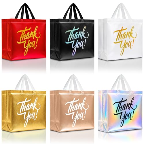 Nush Nush Colorful Thank You Gift Bags (Set of 30) 13W x 5D x 11H