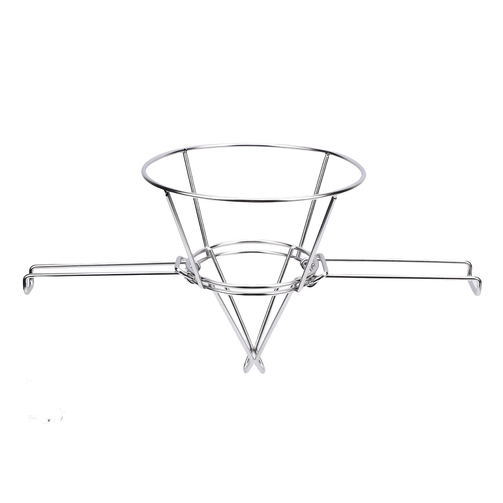 Sorandy Soporte para Cono, Soporte para Filtro de Cono de Acero Inoxidable con Asas, para Filtrado, Ideal para Jarabe de Arce y Aceite para Freír de Mayor Duración, 9,3 Pulgadas