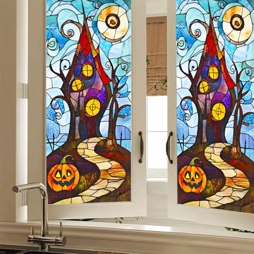 Vinilo Decorativo para Ventana con Diseño Halloween 39.3 x 17.7 in