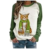 Baiomawzh Steppweste Lang Damen Hoodie Fleecejacke Winterjacke Wintermantel Softshelljacke Ärmel lässige Lange Top Frauen Druck Sweatshirts Bluse Pullover