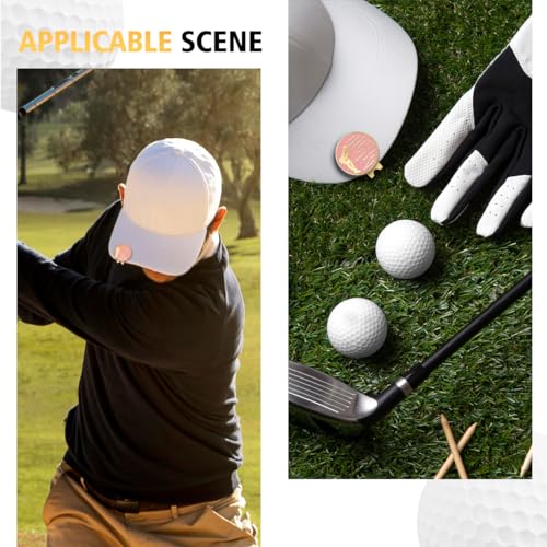 rofiowa Marcador de bola de golfe de ouro rosa super sexy com clipe de chapéu, acessórios de golfe e