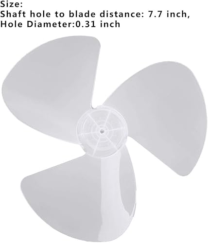 Miniatura 7 de ChICTRY - Ventilador de 16.0in, 3 hojas, plástico blanco, repuesto para el hogar, pedestal, ventilador de mesa, accesorios generales, color blanco