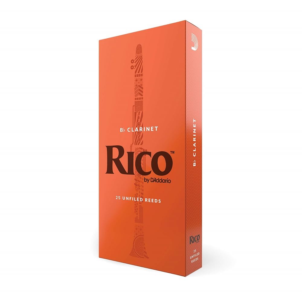 D’Addario Woodwinds, Rico Bb Clarinet Reeds, RCA2515, Strength 1.5, 25-pack
