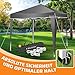 KESSER® Pavillon Faltpavillon 3x3m | Pop-Up Gartenpavillon Höhenverstellbar Stabil Wasserdicht Winterfest | Partyzelt Festzelt UV-Schutz 50+ inkl. Tasche mit Rollen & Bodenanker | Anthrazit