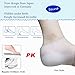 Heel Lift Insoles Silicone High Increase Shoe Inserts Plantar Fasciitis Heel Protector (White)