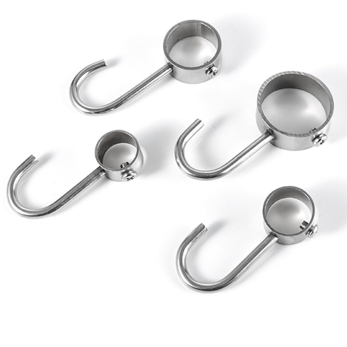 PACKOVE 10pezzi Ganci in Acciaio Inossidabile per Tubo Appendiabiti Armadio Ganci Resistenti e Facili da Installare per Cucina Bagno e Camera Design Moderno e Superficie Liscia