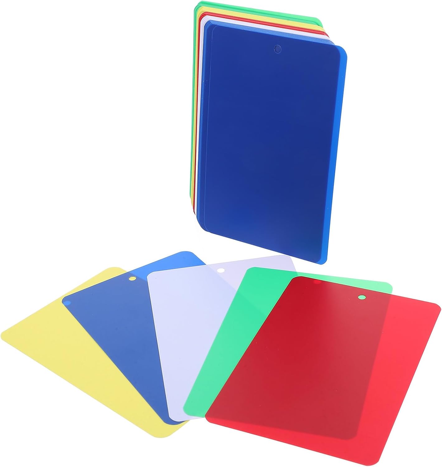 100pcs Waterproof Plastic Shipping Tags Blank Retail Price Labels Colorful Inventory Tags with Strings for Garage and Packaging 12x8cm Red White Yellow Green Blue