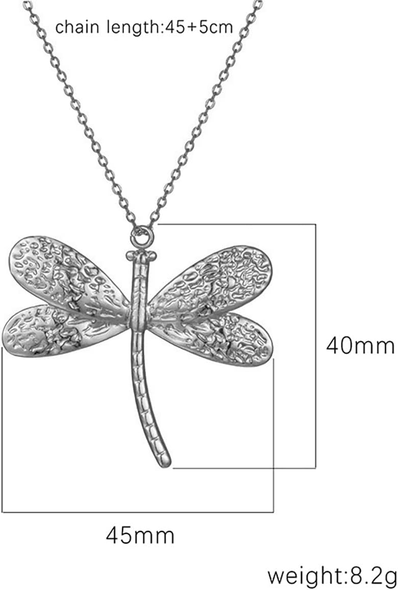 18k Gold Dragonfly Necklace for Women Hypoallergenic Stainless Steel Dragonfly Pendant Necklace Minimalist Statement Necklace Dainty Animal Insect Charm Necklace Trendy Insect Jewelry - Image 3