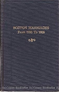 Hardcover Boston marriages from 1700 to 1809 Book