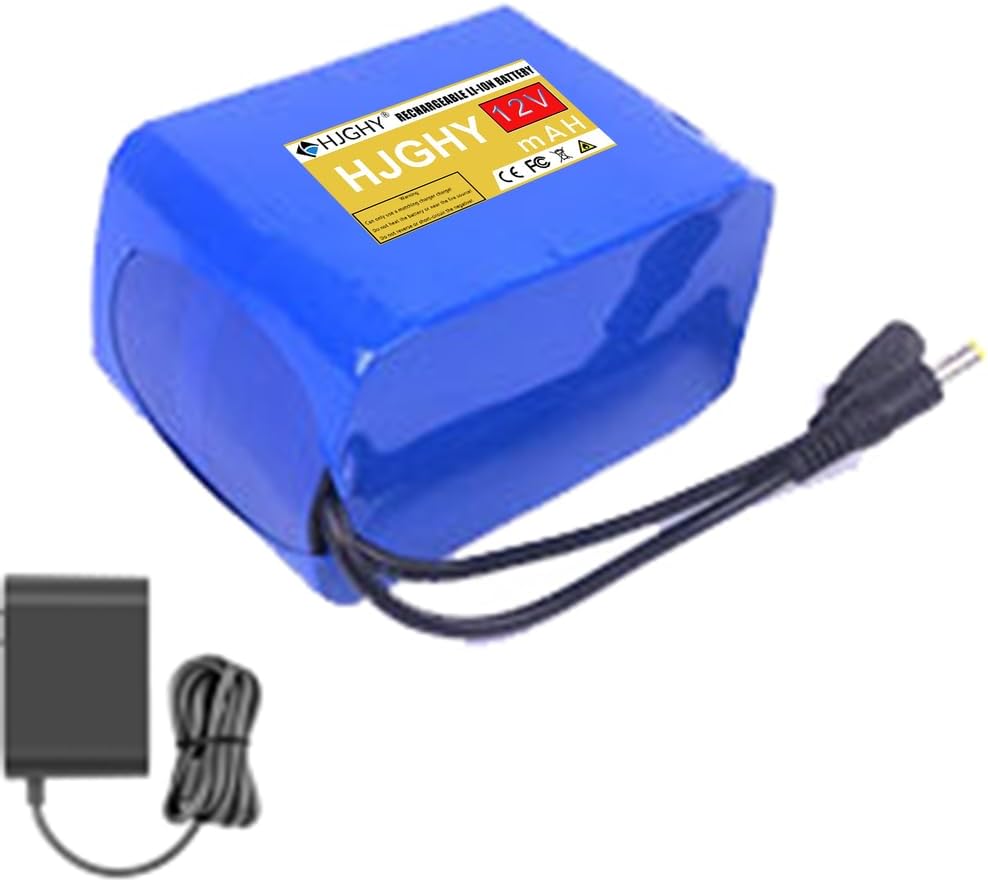 12V 12Ah 15Ah 20Ah 25Ah Lithium Ion Battery 12V Lithium Battery Pack Replacement with Charger for 300W Motor LED Light Strips Camera Spare Robotics,12v,12Ah