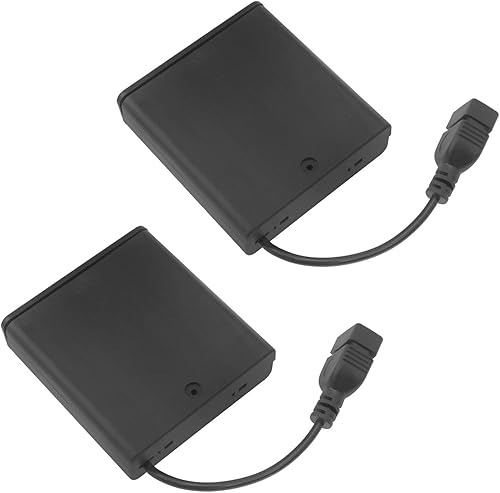 2 unids USB hembra Socket 4 AA batería caja titular con interruptor ON-Off 6V USB hembra socket con cubierta interruptor y cable USB
