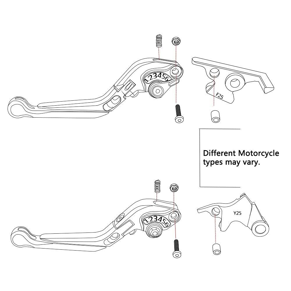 Leve frizione del freno moto, 1 paia CNC Alluminio 6 Position Pieghevole regolabile Pieghevole ACCESSORI ACCESSORI A MOTOGLICE Leve maniglia per Benelli BJ 500 300 302 BN 600i BN302 300 899 600 TNT300