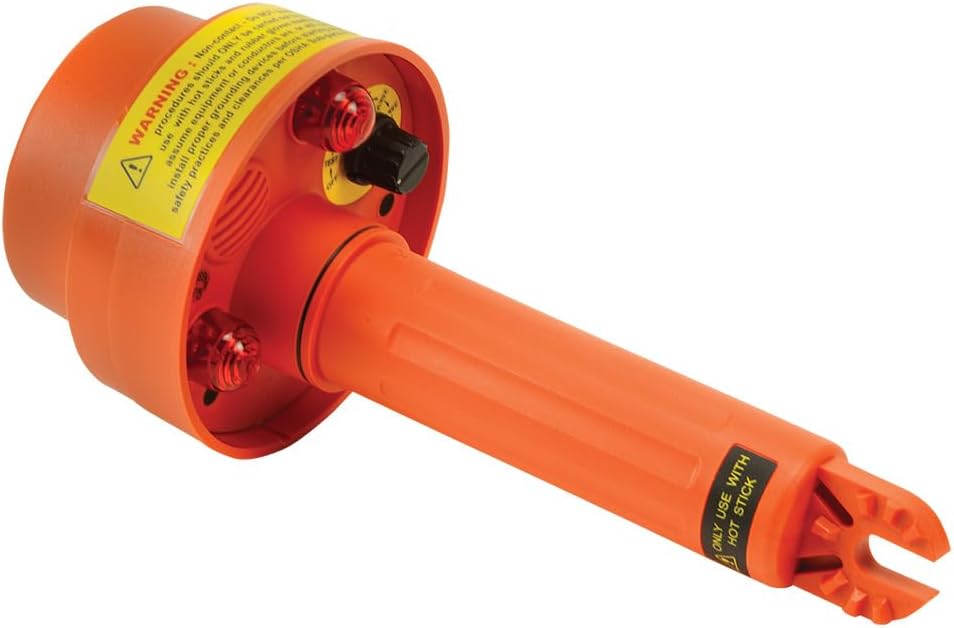 Klein Tools HVNCVT-2 Broad Range, Non-Contact Voltage Tester, for Overhead Conductors-Cable Faults, 7 Sensitivity Ranges, Audible and Visual Signals, Water Resistant