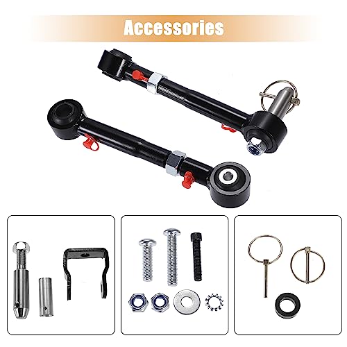 X AUTOHAUX 1 Set 2.5"-6" Adjustable Front Sway Bar Quick Disconnect End Links for Jeep Wrangler TJ 1997-2006 for Cherokee XJ 1984-2001 Replace 2030 Swaybar Quicker Disconnect System by X AUTOHAUX - Used condition - Image 8