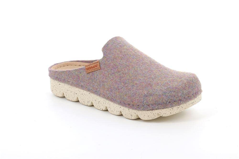 Grunland CI2777 Ciabatta In Feltro Donna - Giallo, Taglia 37, Morbida E Calda