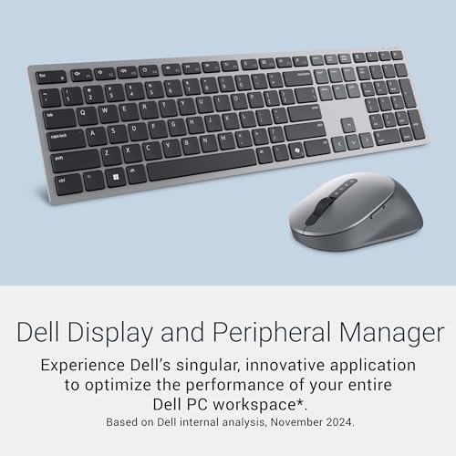 Image of Dell Premium Wireless Keyboard and Mouse - KM720 - USB wireless receiver, 12 programmable keys of F1-F12, Mouse Buttons Qty 7, DPI. 1000, 1600 (default), 2400, 4000, Advanced Exchange Service - 1 year