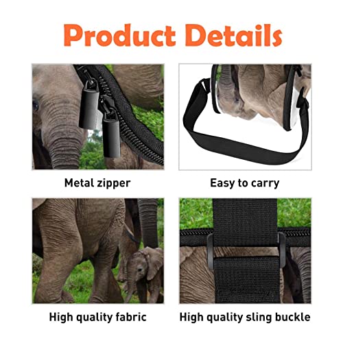 Bolsa de almuerzo aislada con estampado resistente de elefante 6