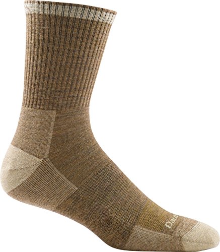 Darn Tough Men's Fred Tuttle Micro Crew Cushion Sock (Style 2005) Merino Wool, Sand (Large 10-12) - 6 Pack