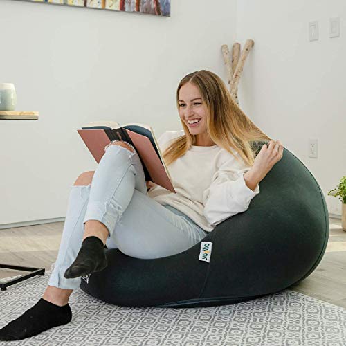 Yogibo Pod X Small Bean Bag For Teens, Adults, Plush, Soft, Single Beanbag Chair, Measures 3'X3', Fern #TOP1