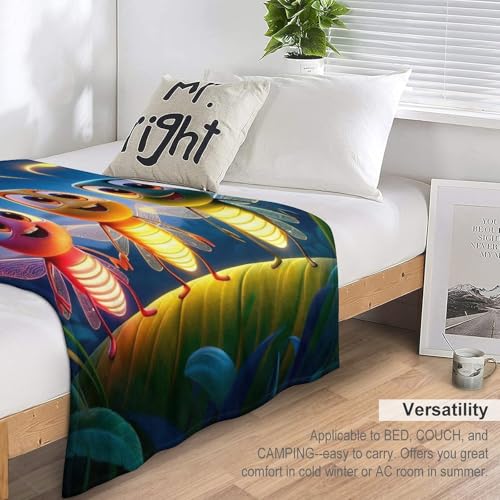 Couvertures en papillon mignon lit et canapé - Plaid doux douillet extérieur et voyage - 7