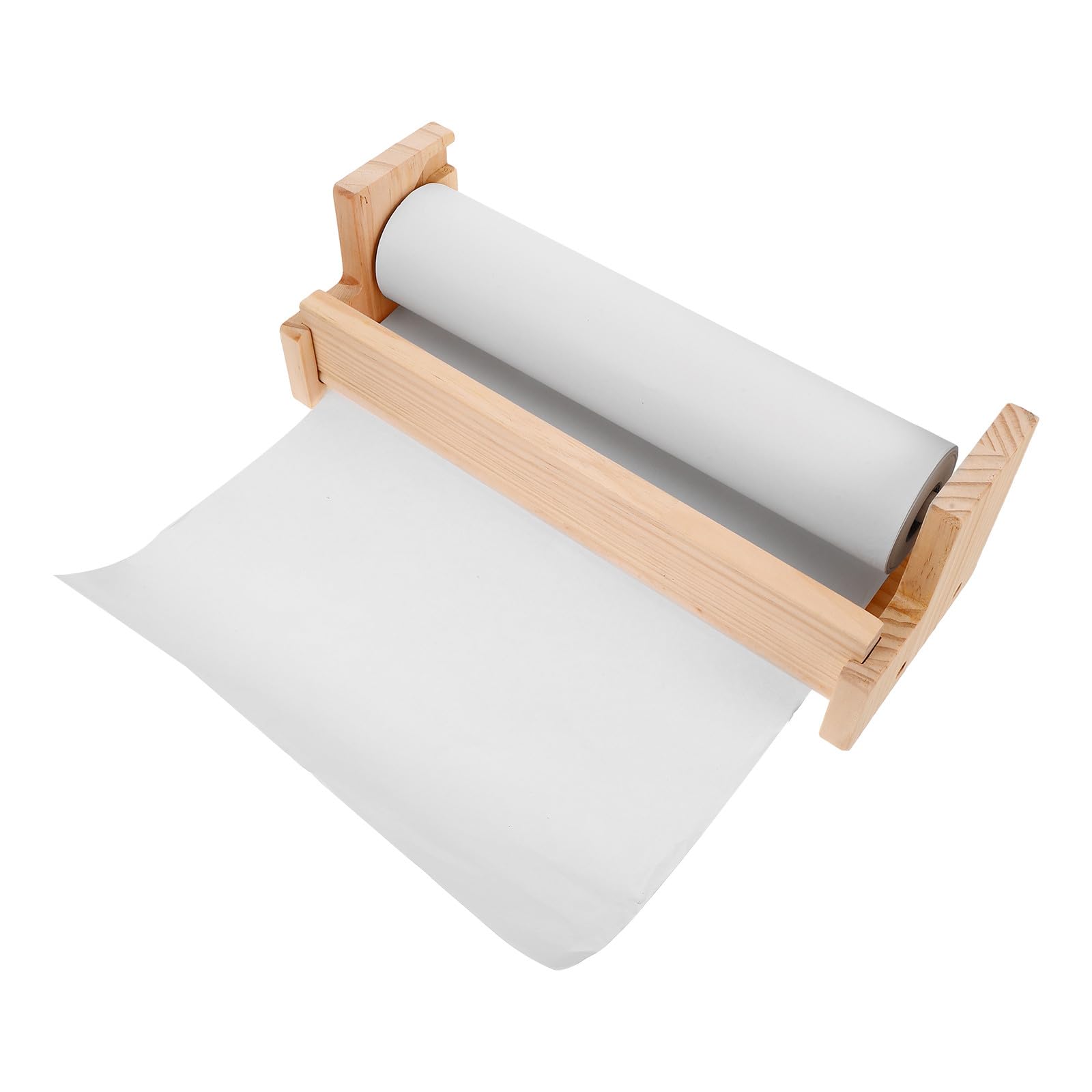 TIDTALEO Wooden Scroll Painting Easel Stand for, Tabletop Display Rack with Paper Roll Holder, Blank Drawing Paper Roll for ’S Art and Craft Activities