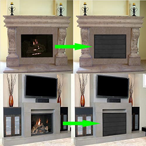 47″X35″ Magnetic Fireplace Blanket Draft Stopper For Heat Loss - Fireplace Vent Cover Insulation Screen Guard Mantel With Magnet For Fireplace Frame - Energy Blocker Saver Keeper For Fire Place #TOP3