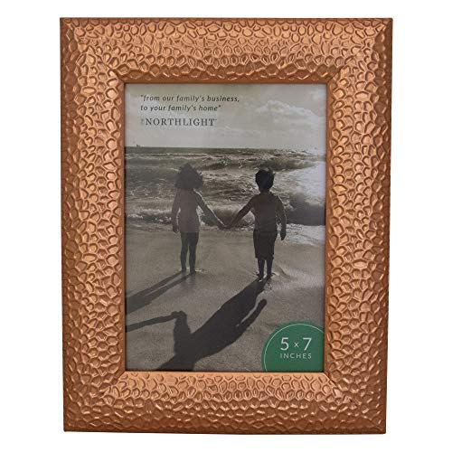 Northlight Textured Metal Picture Frame - For 5 Inch X 7 Inch Photo - Copper Finish cover