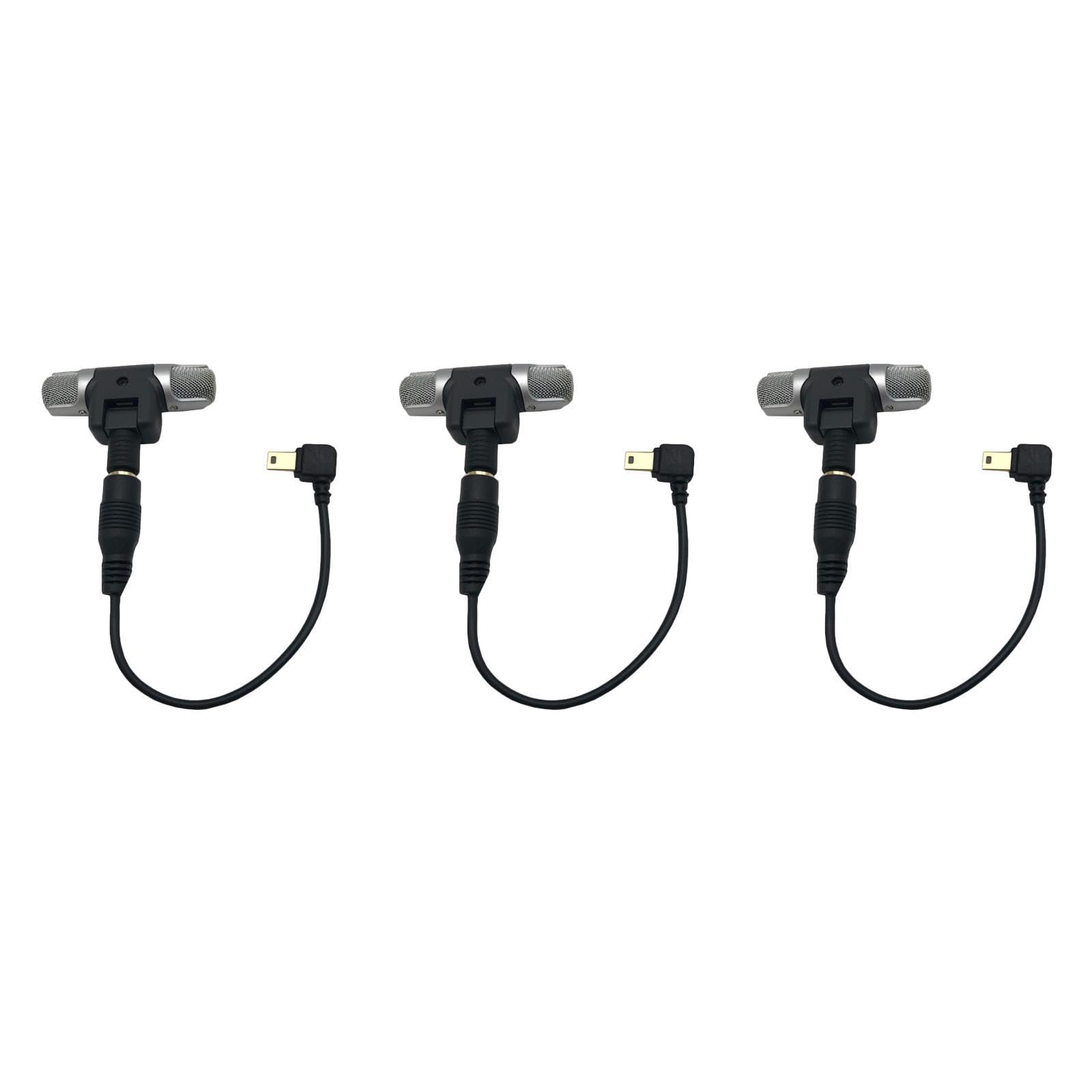 3 Pezzi Microfono Stereo con Adattatore USB e Nastro Biadesivo per Migliorare la Qualità Audio delle Registrazioni