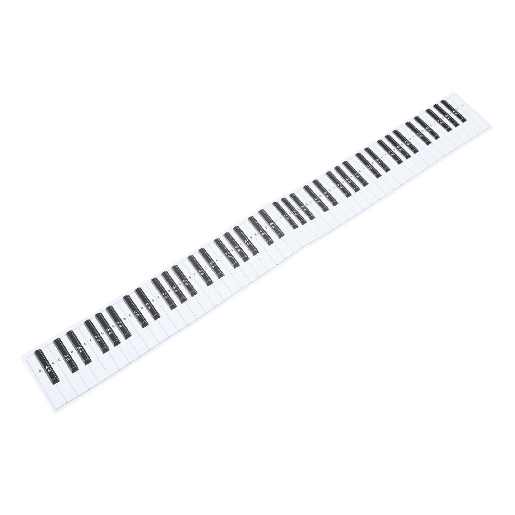 BESTonZON 1pc 88 Key Piano Keyboard Chart Practice Standard Piano Keyboard Paper