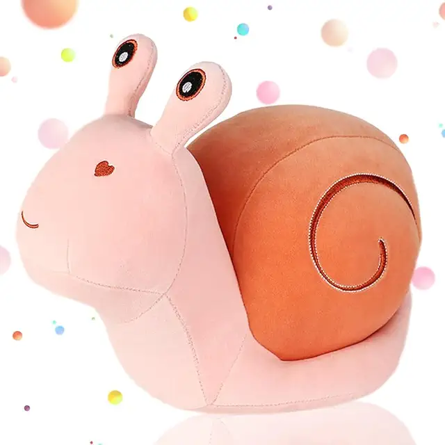 Peluche Escargot Rose 20 cm - Jouet Doux pour Enfants Garçons et Filles
