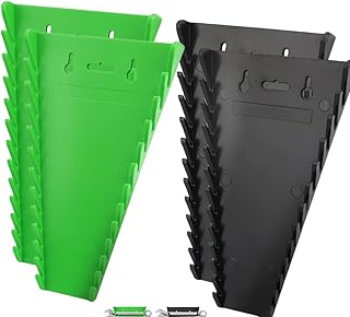 Magnetic Wrench Organizer Wrench Rack Tool Trays, Magnetic Wrench Holder Wrench Organizer For Tool Box Socket Organizer Heavy Duty Tray Pegboard Wrench Organizer, Wrench Organizer Holder Trays (4 pcs)