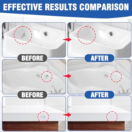 Wansiven Emaille Reparatur Lack 30 ml, Weißer Fliesen Lackstift zur Professionellen Reparatur von Kleinerer Schäden an Emaille, Fliesen, Keramik, Waschbecken, Metall, Wänden (Seidenmatt)