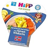 Hipp Kinder-Teller, Karotten mit Kartoffeln und feinem Wildlachs, 6er Pack (6 x 250g)